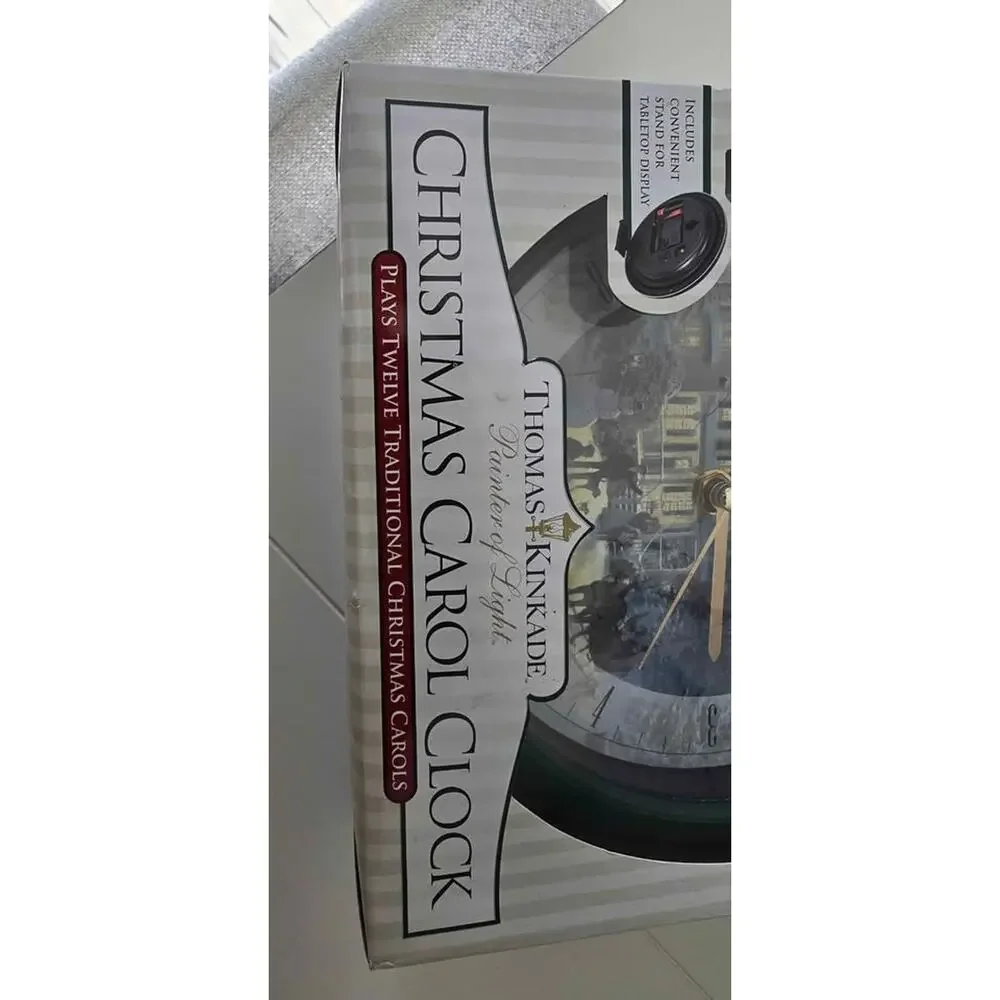 Thomas Kinkade Christmas Carol Clock Home for the Holidays